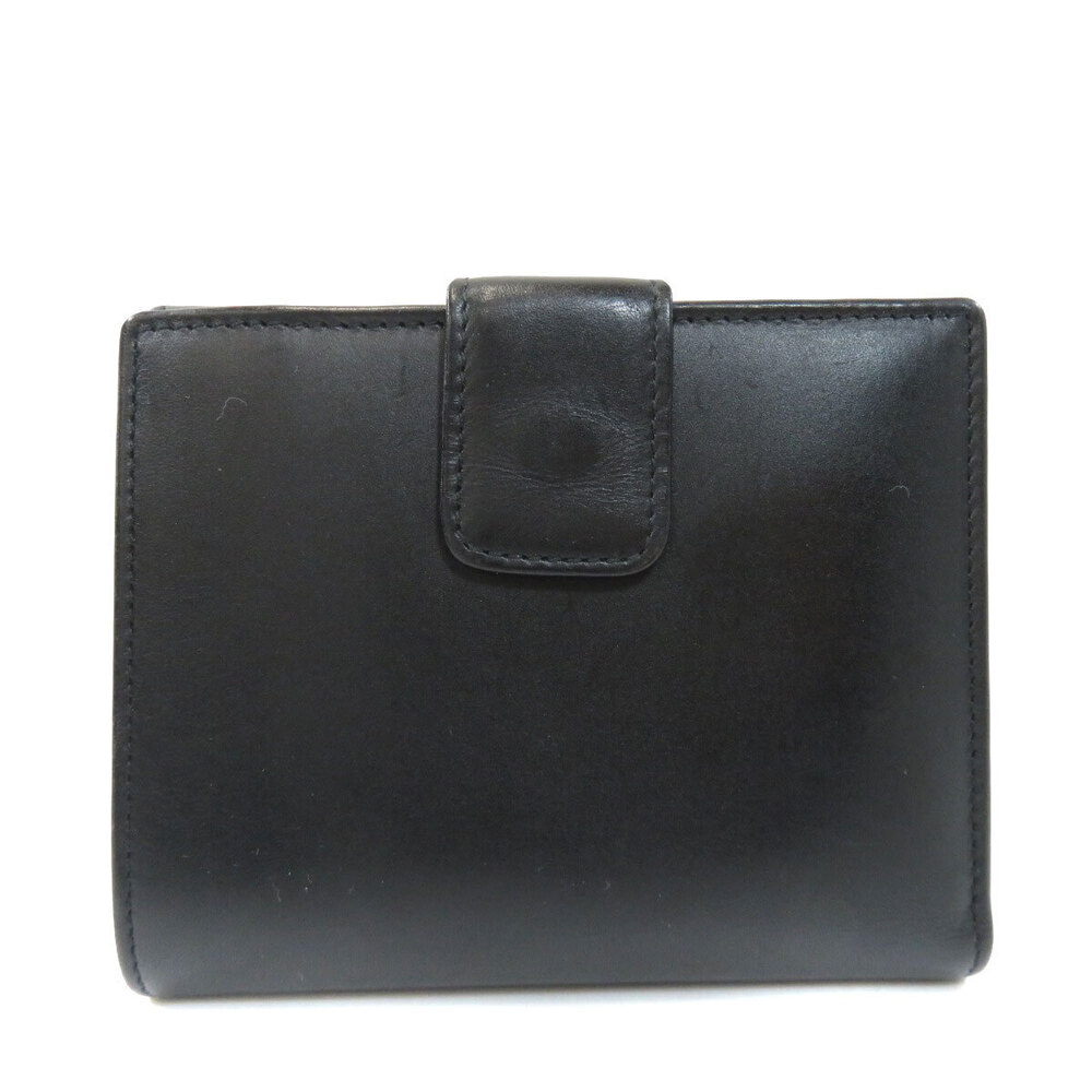 Gucci Motif Leather fold Bi Wallet Black